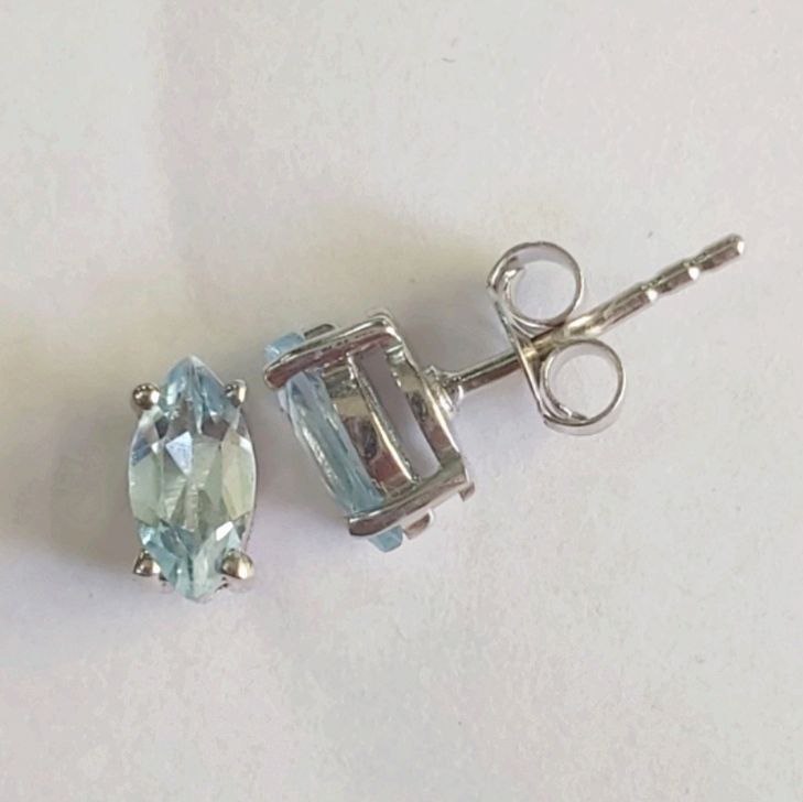 SZ12271 Sirg'alar Kumush 925 Topaz Sky Blue