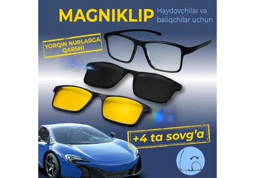 Polarized glasses Magniklip 6 in 1