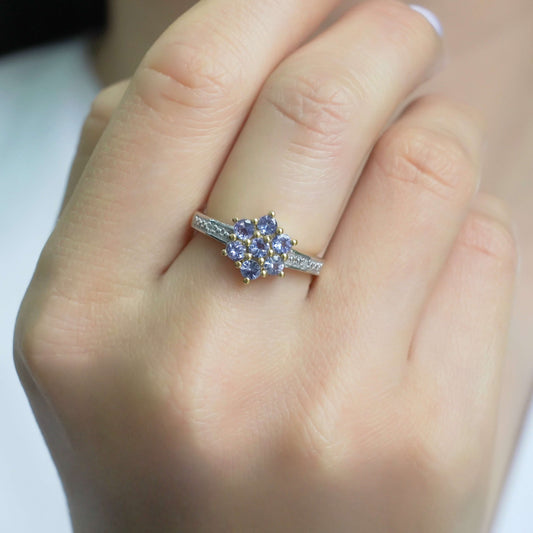 SZ14334 Ring Silver 925 Tanzanite Brilliant (oltin bilan qoplangan)