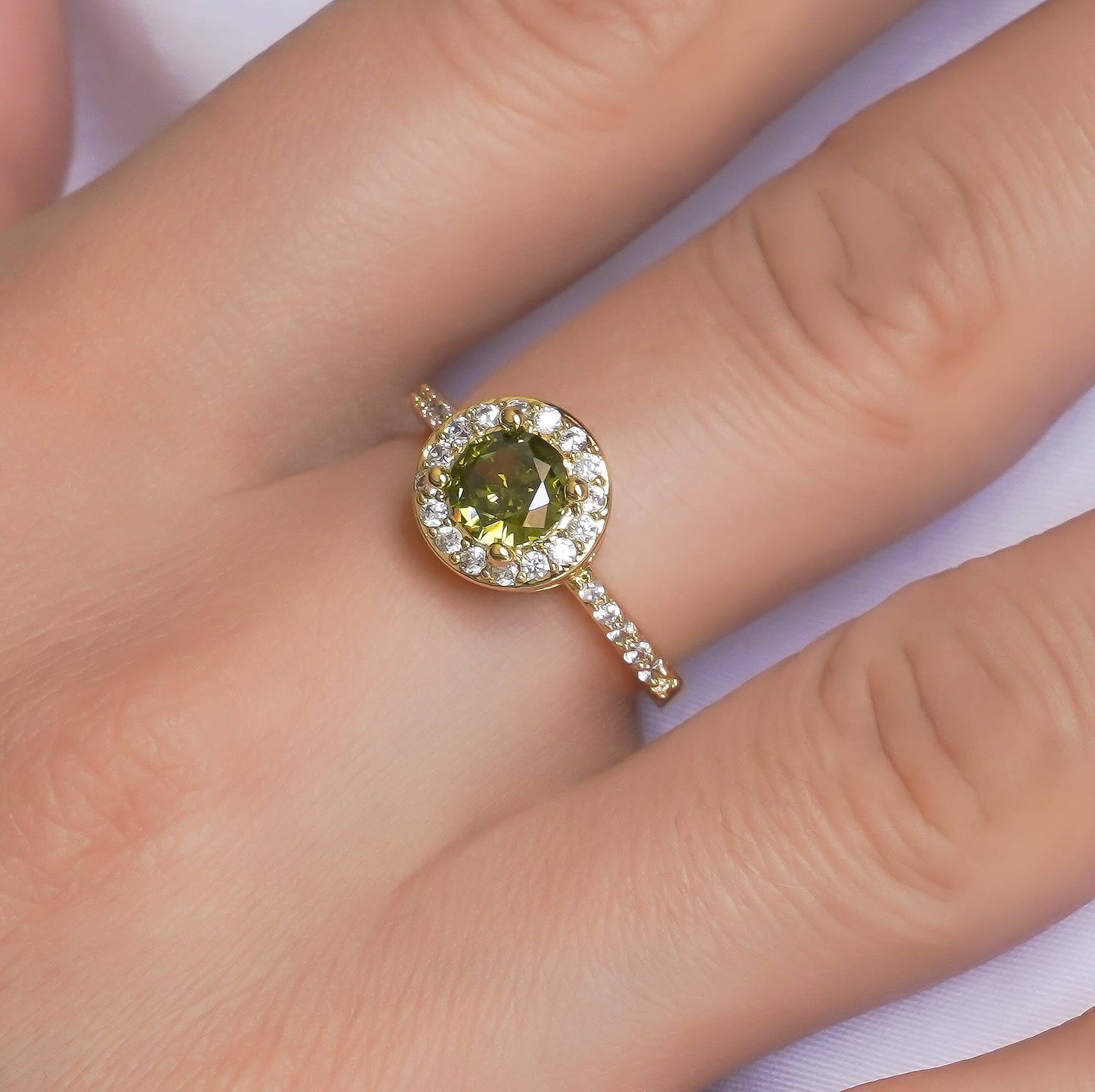 CC00972 Ring 18K Yellow Gold Plated Brass Cubic Zirconia