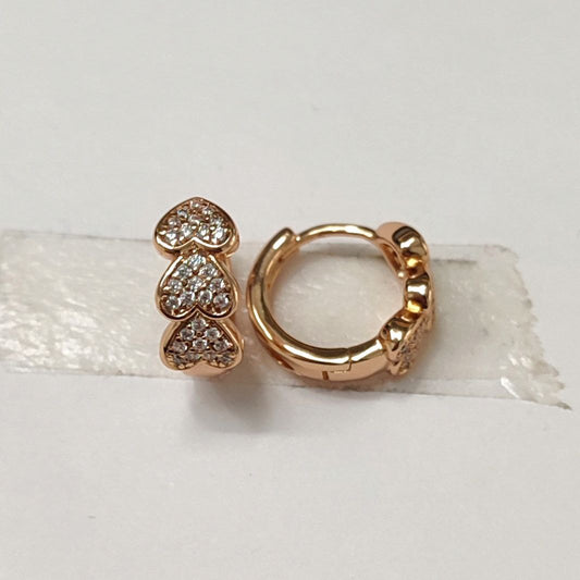 CC00788 Earrings 18K Gold Plated Copper Cubic Zirconia