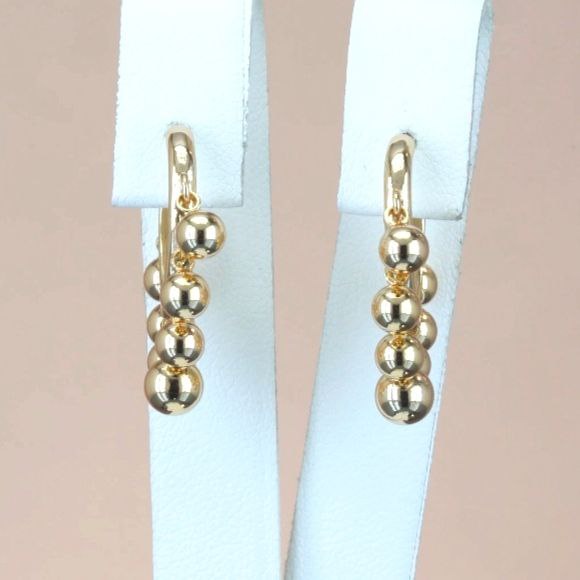 CC00796 Earrings 18K Gold Plated Brass