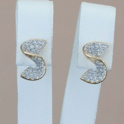 CC00797 Earrings 18K Gold Plated Copper Cubic Zirconia