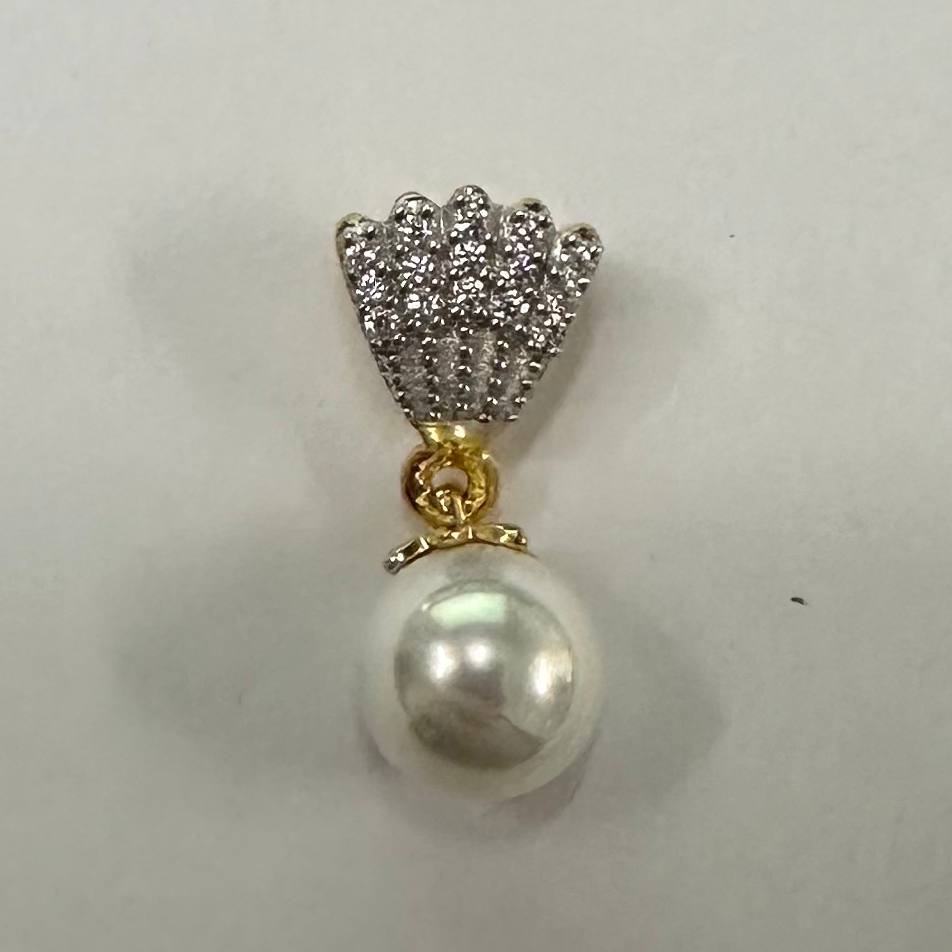 SZ16512 Necklace Silver 925 White Pearl Pianite (Gold Plated)