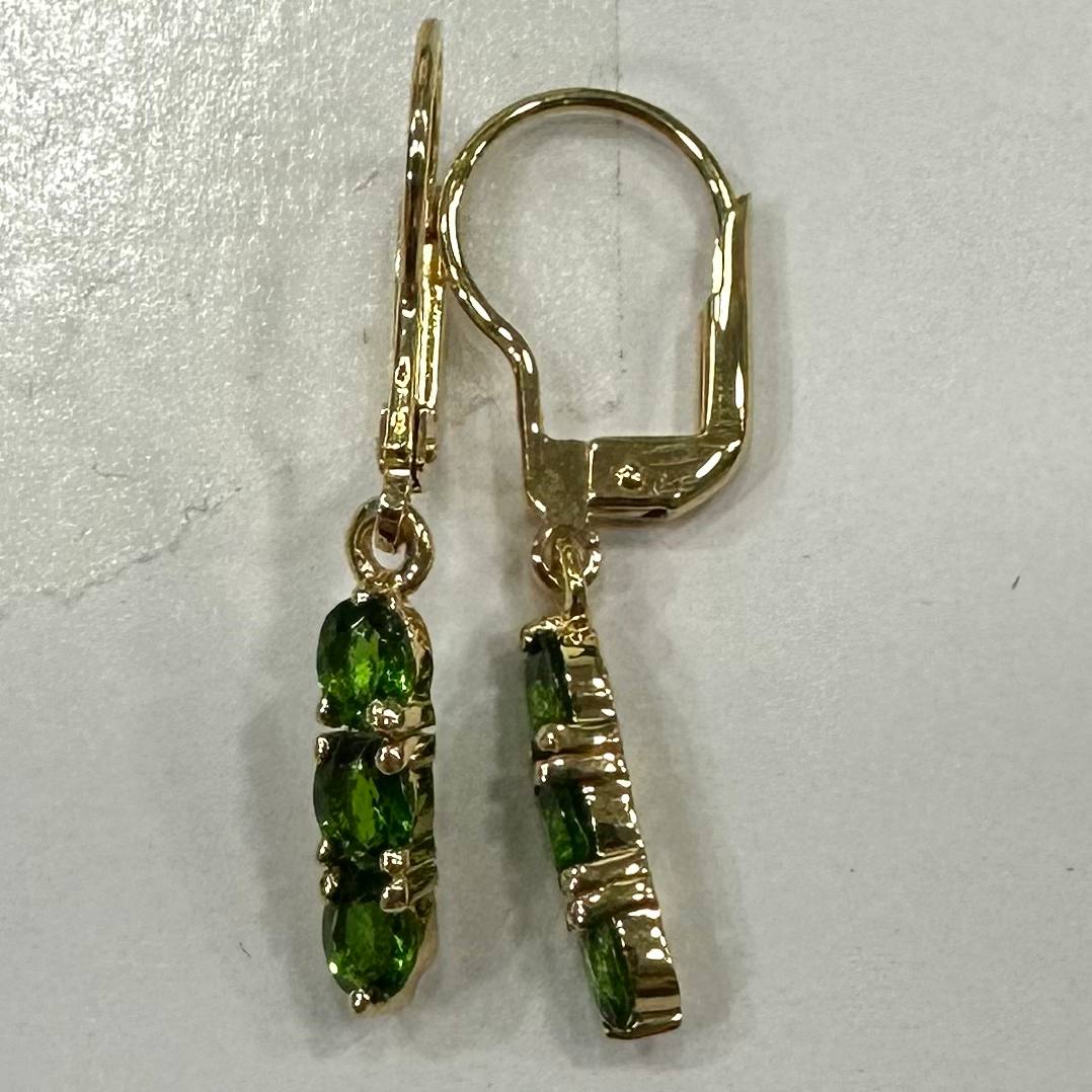 SZ16548 Sterling Silver 925 Chrome Diopside (Gold Plated)