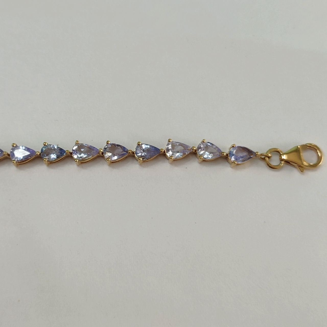 SZ13592 Bracelet Silver 925 Tanzanite (Gold plated)