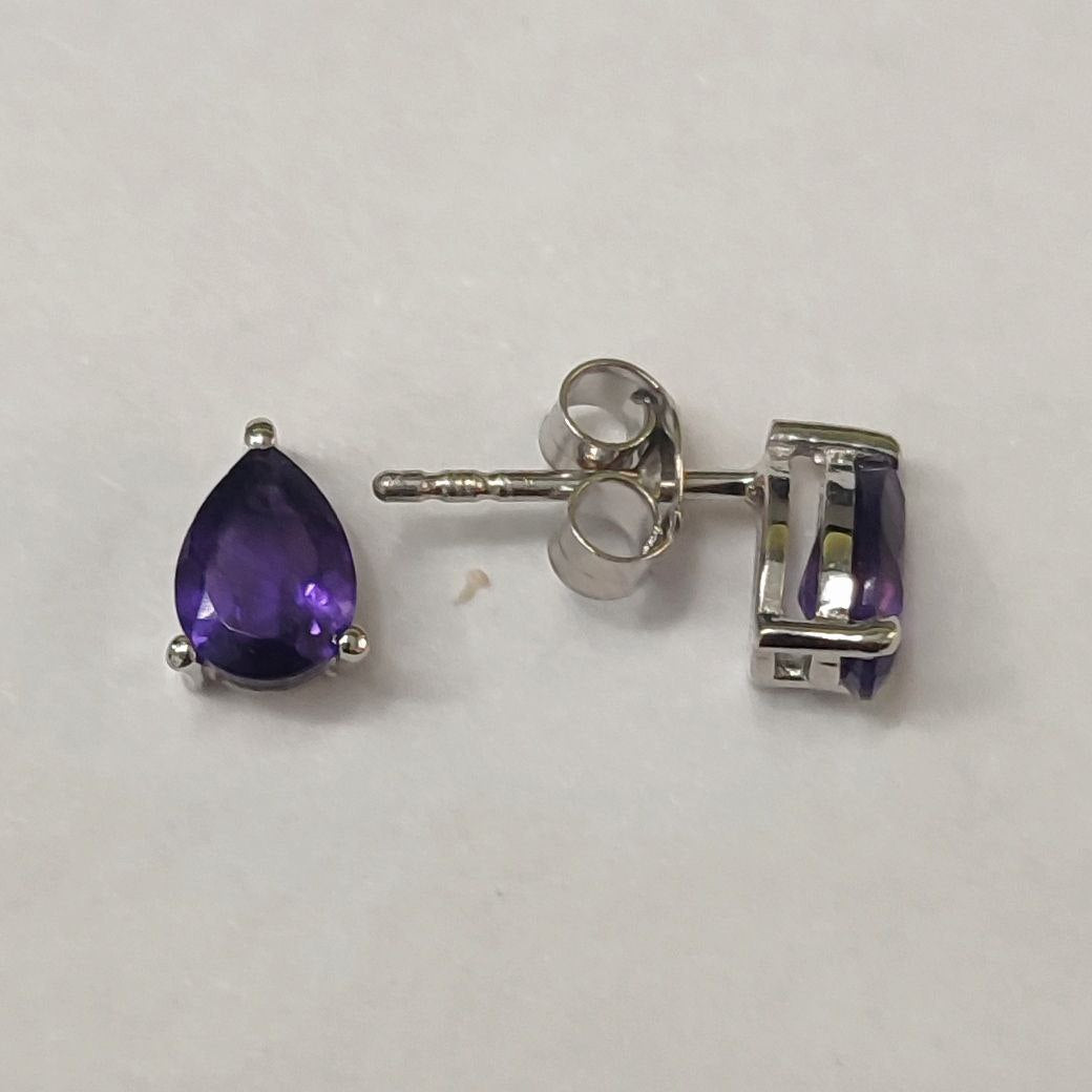 SZ13020 Earrings 925 Silver African Amethyst