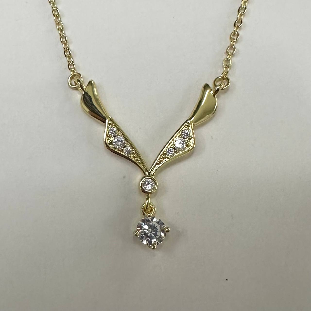 CC01883 Necklace Yellow Gold Plated Cubic Zirconia Alloy