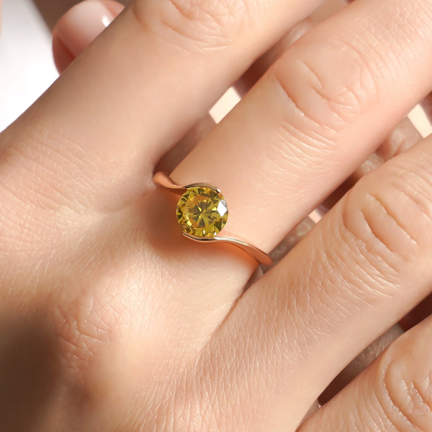 CC00841 Ring 18K Gold Plated Copper Cubic Zirconia