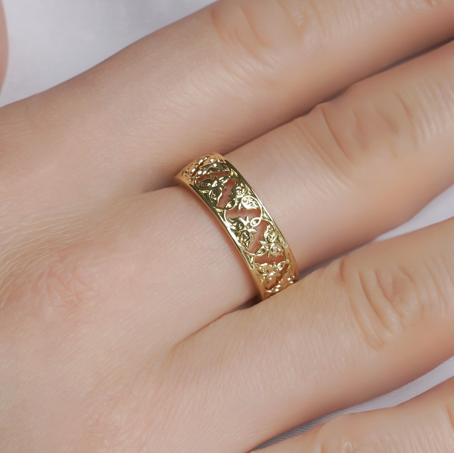 CC02351 Ring 18K sariq oltin bilan qoplangan Mis