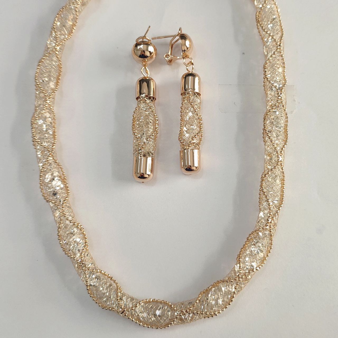 CC00613 Set Copper Crystals 18K gold plated