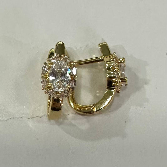 CC02394 Earrings 18K yellow gold plated Copper Cubic zirconia