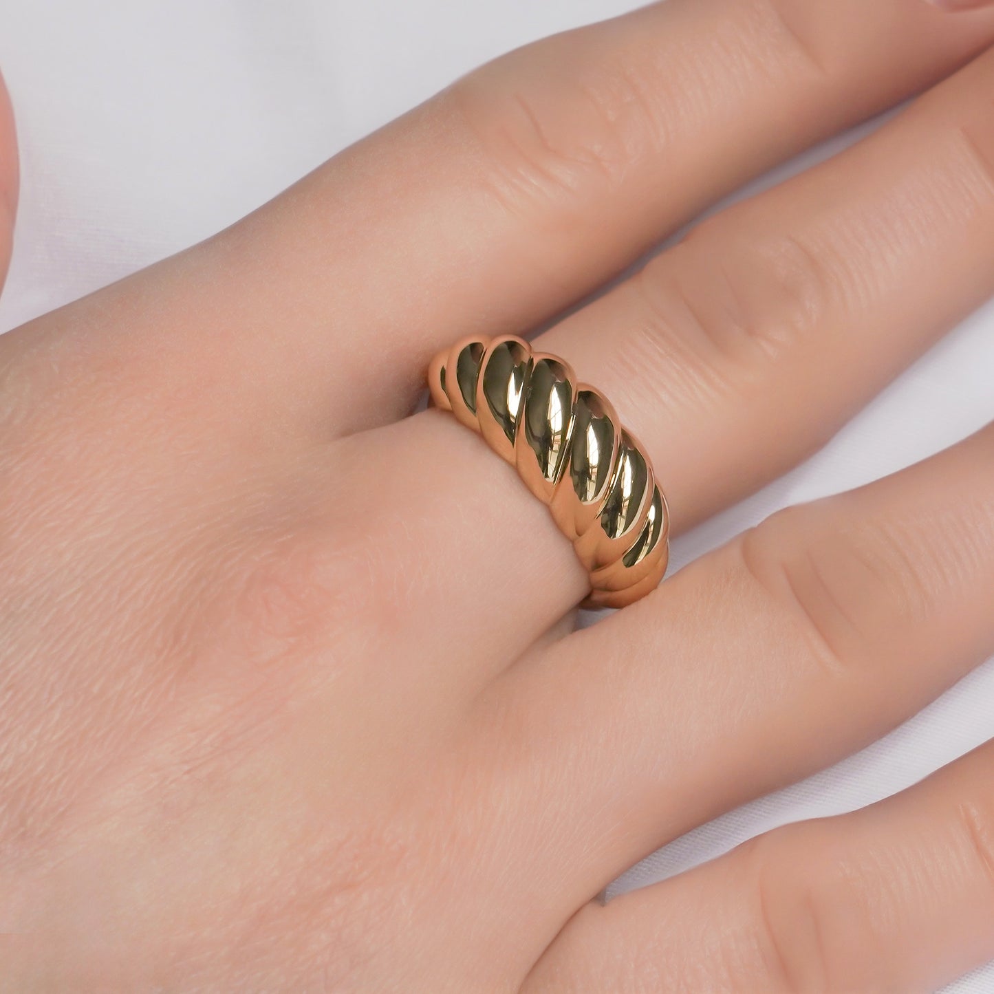 CC02168 Ring 18K yellow gold plated Copper