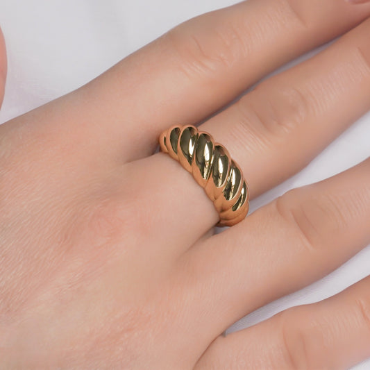 CC02168 Ring 18K yellow gold plated Copper