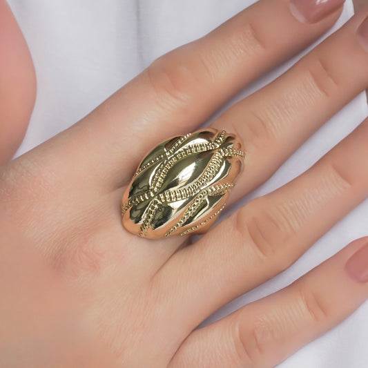 CC02288 Ring 18K yellow gold plated Copper