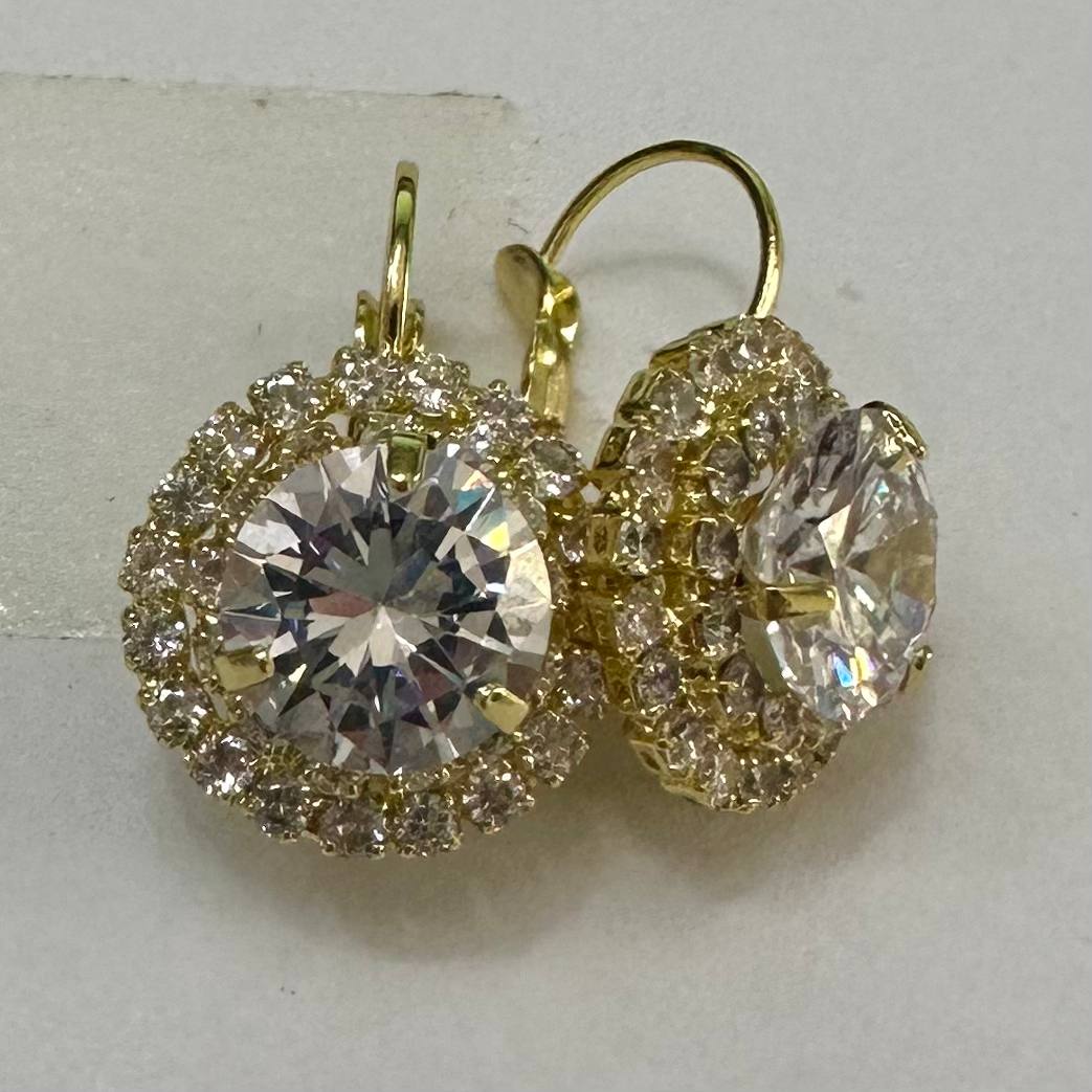 CC01540 Earrings 18K Yellow Gold Plated Alloy Crystal