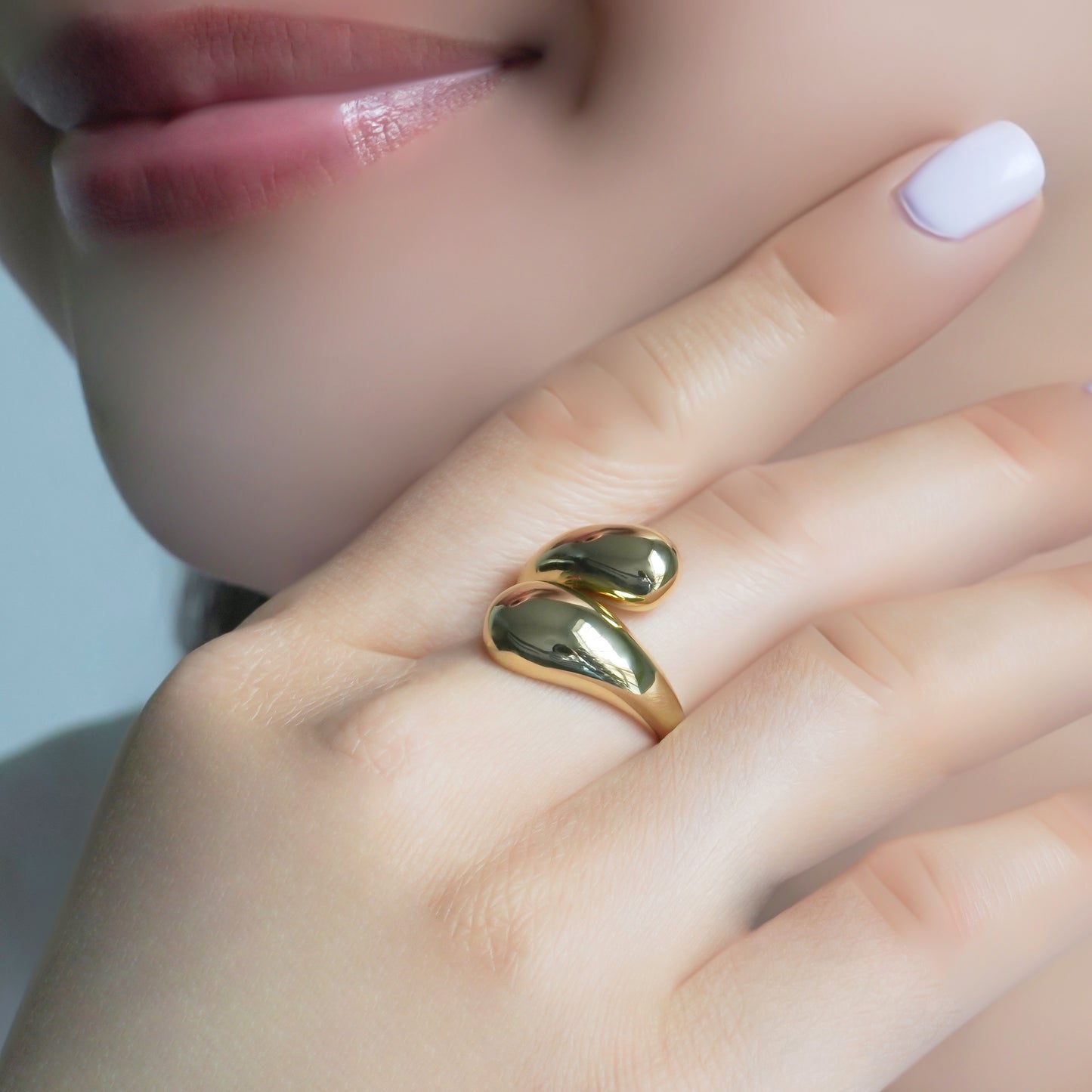 CC02096 Ring 18K yellow gold plated Copper