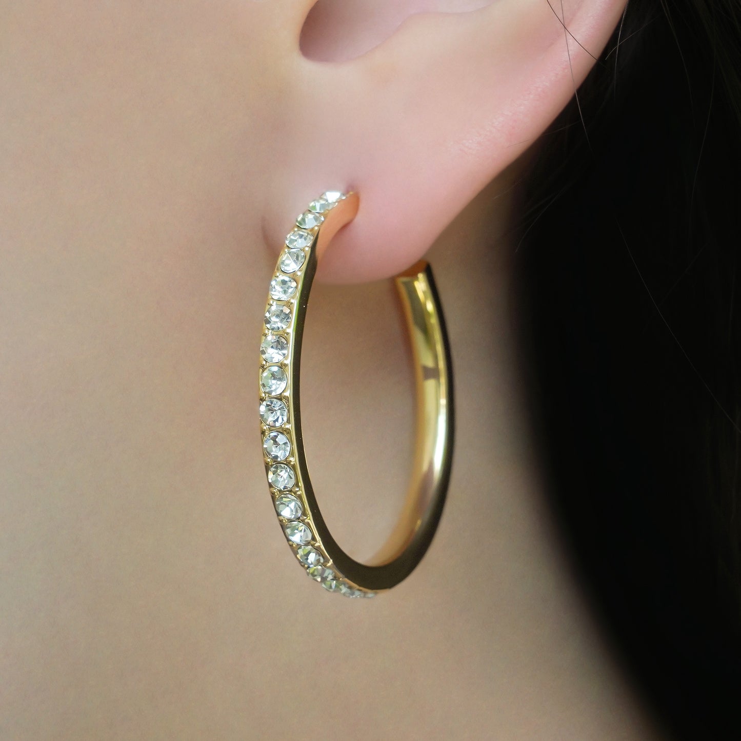 CC01358 Earrings 18K Yellow Gold Plated Alloy Crystal