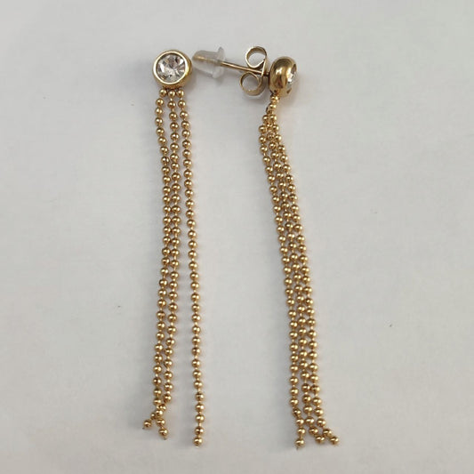 CC00645 Earrings 18K gold plated Brass cubic zirconia