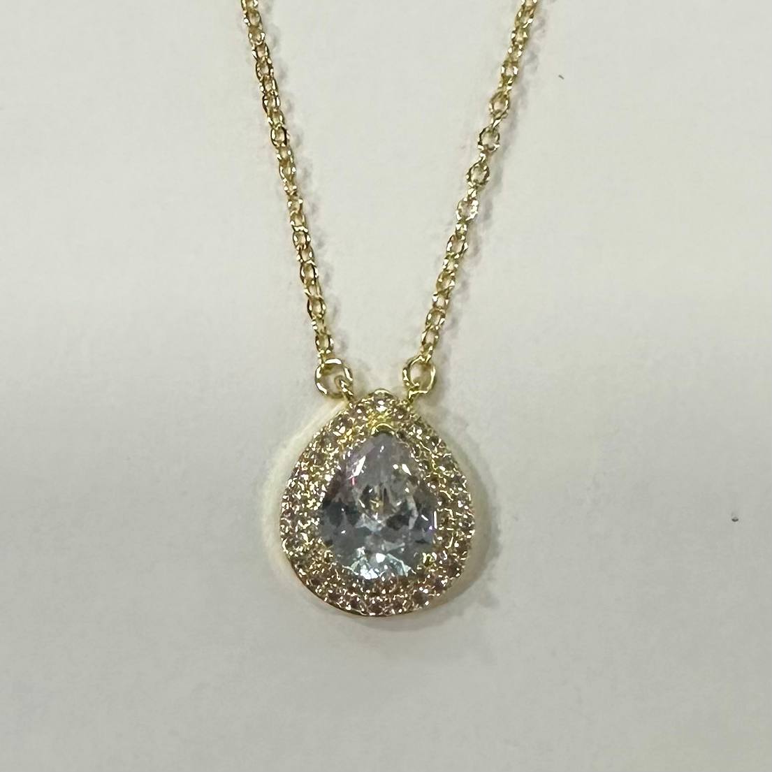 CC02174 Pendant 18K yellow gold plated Copper cubic zirconia