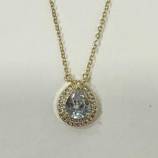 CC02174 Pendant 18K yellow gold plated Copper cubic zirconia