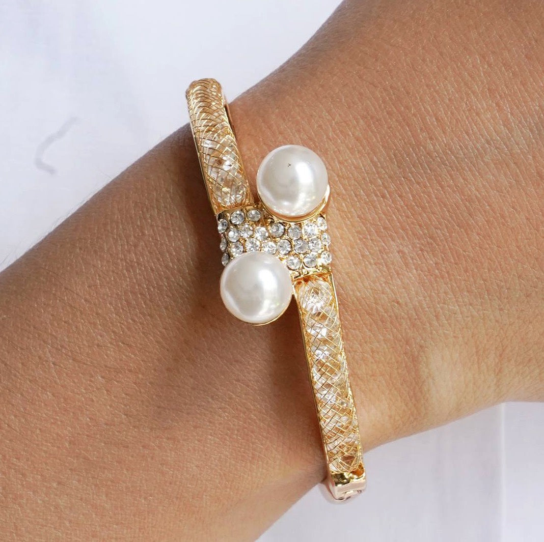 CC01333 Bracelet 18K Gold Plated Copper Crystal