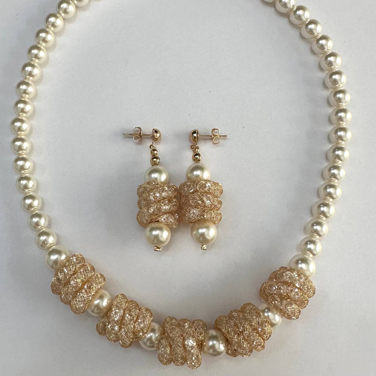 CC01610 Set 18K Gold Plated Copper Crystal