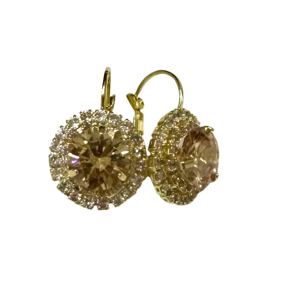 CC01448 Earrings 18K Gold Plated Alloy Crystal