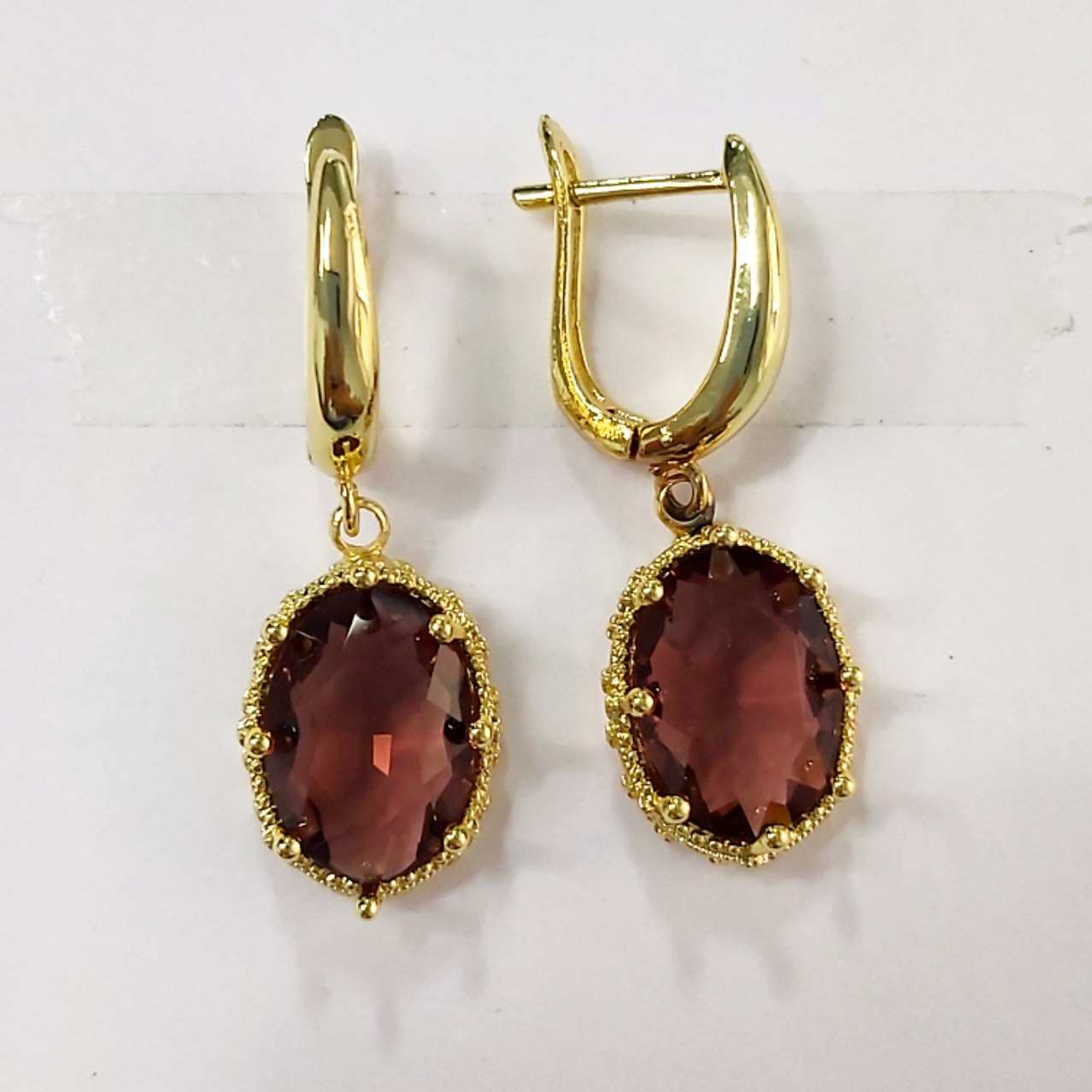 CC02076 Earrings 18K Gold Plated Copper Crystal