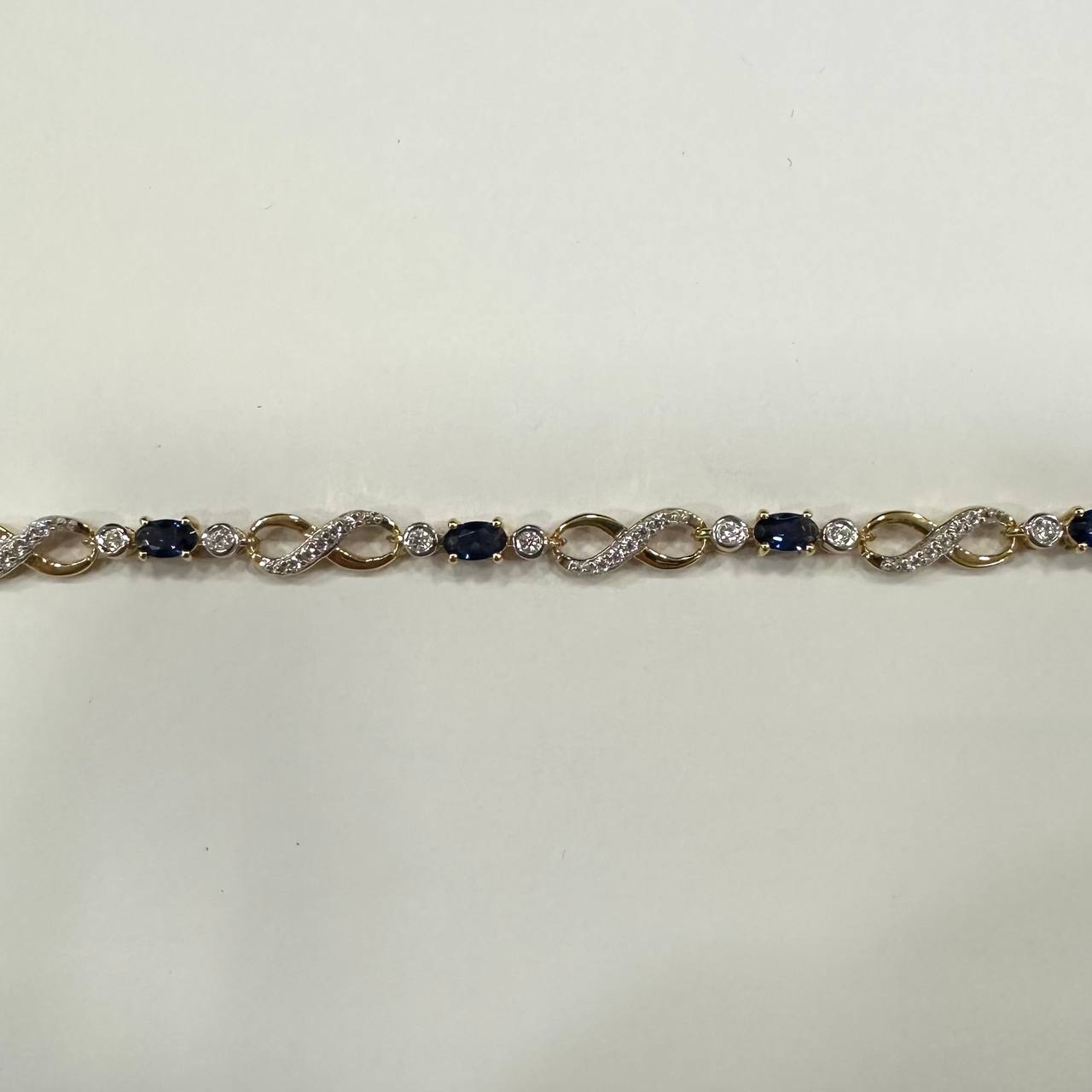 SZ16809 Bracelet Silver 925 Sapphire Linde Fianite (Gold Plated)