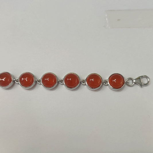 SZ12692 bilaguzuk kumush 925 Carnelian