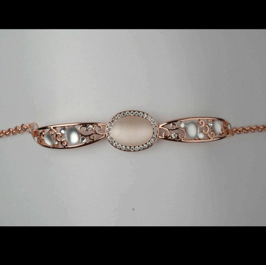 CC00327 Bracelet Alloy Cat Eye Linde 18K Rose Gold Plated