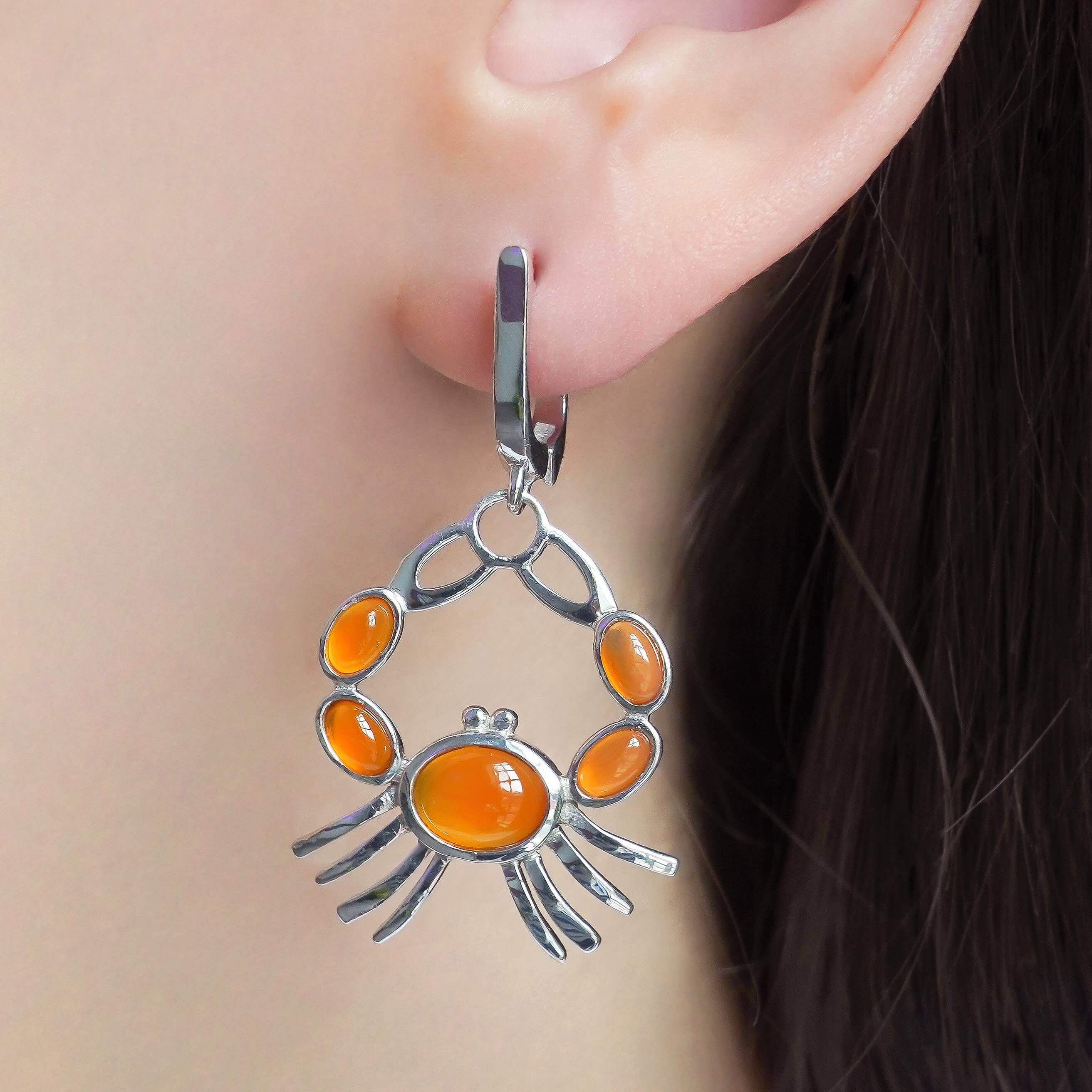 SZ12016 Earrings Silver 925 Carnelian