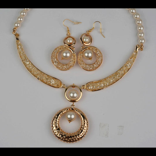 CC00345 Set Copper Crystals 18K gold plated