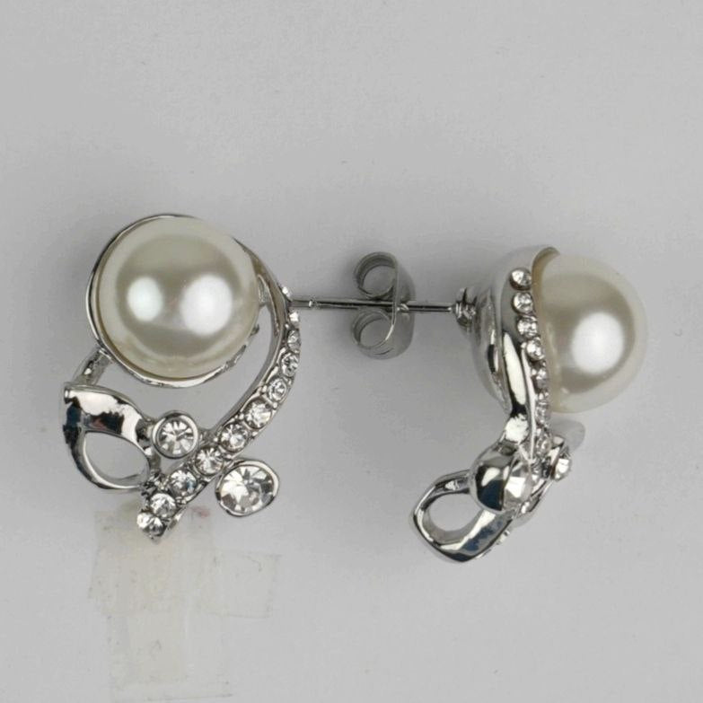 CC00346 Set Alloy Pearl 18k white gold plated