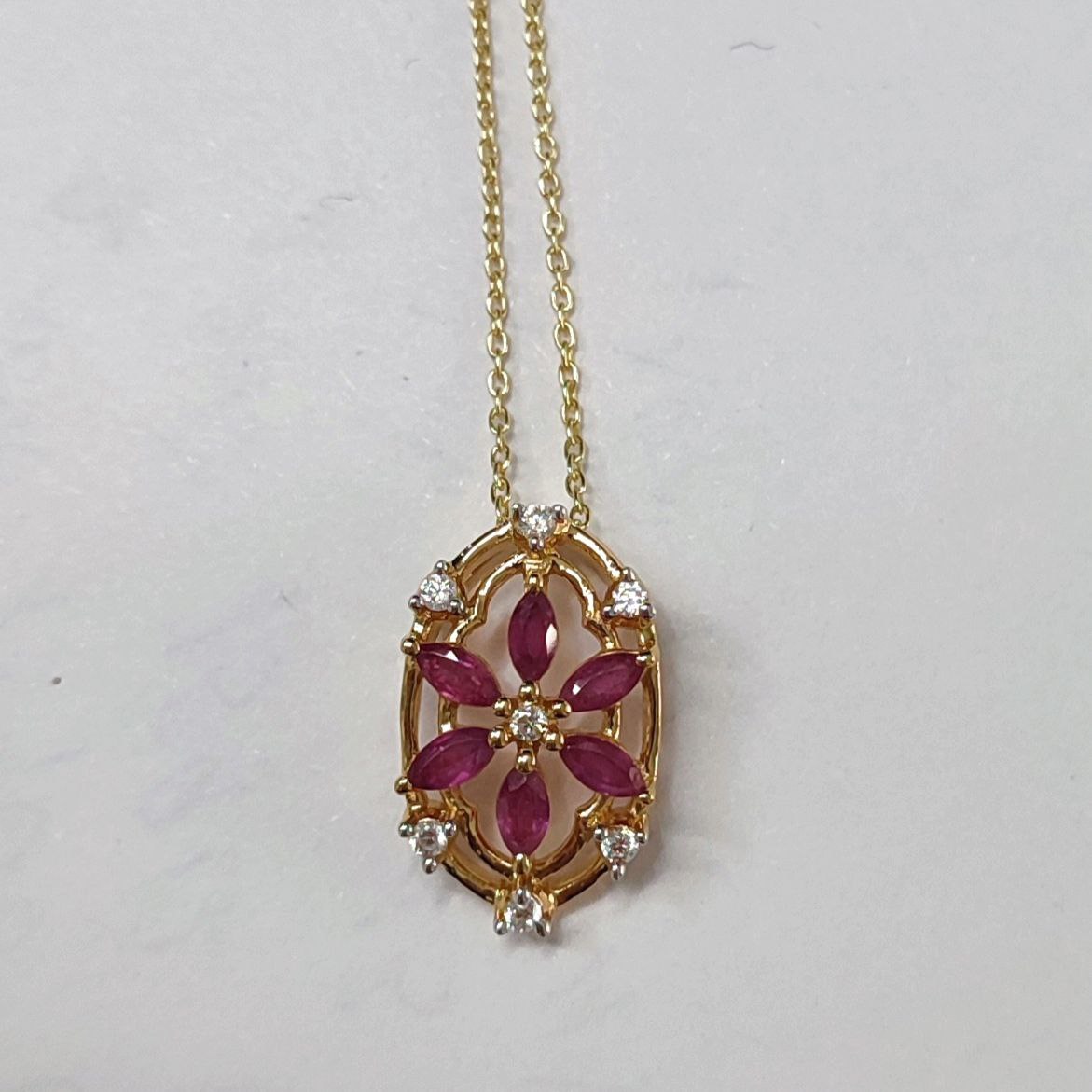 SZ16022 kulonli kumush 925 ruby Longido kubik tsirkoniya (oltin bilan qoplangan)