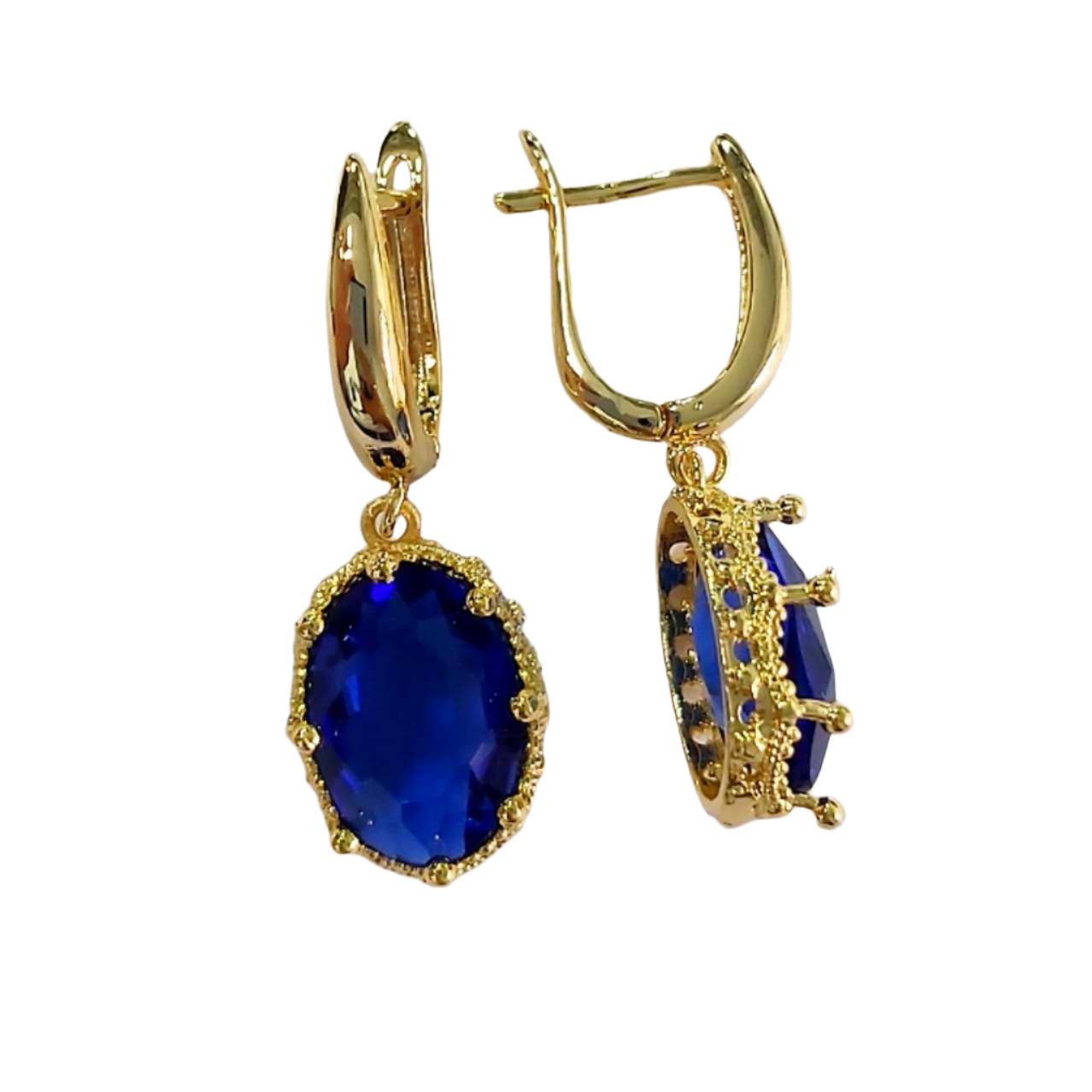 CC01859 Earrings 18K Gold Plated Copper Crystal