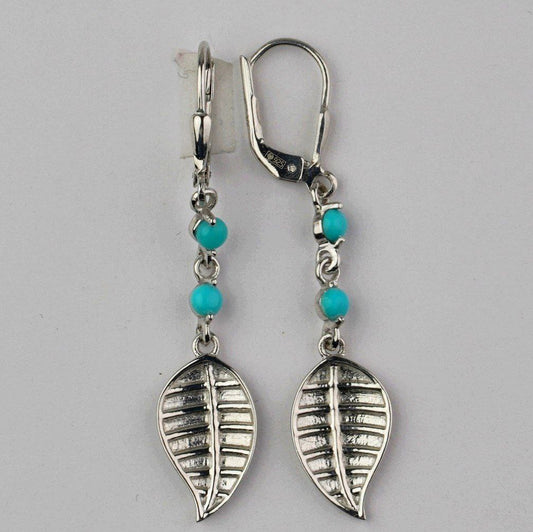 SZ12056 Earrings Silver 925 Blue Turquoise