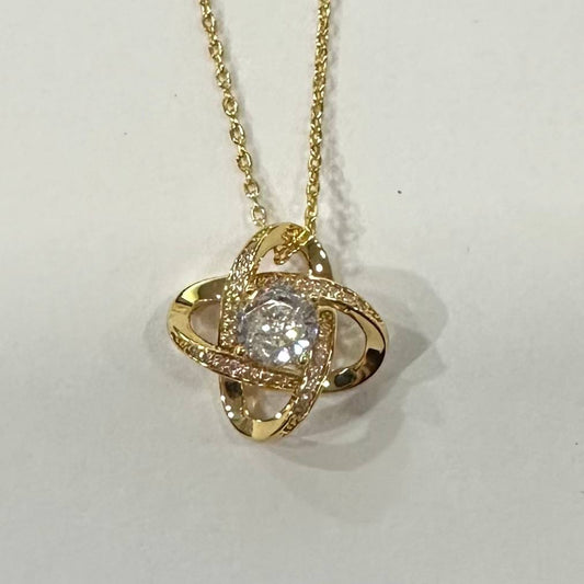 CC02405 Pendant 18K yellow gold plated Copper cubic zirconia