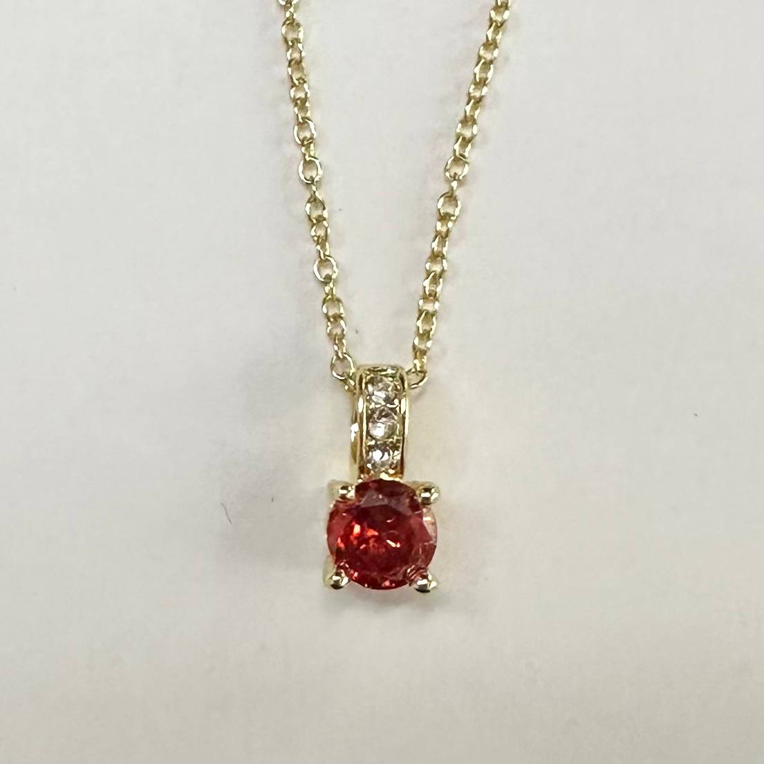 CC02083 Necklace Yellow gold plated Copper Cubic zirconia