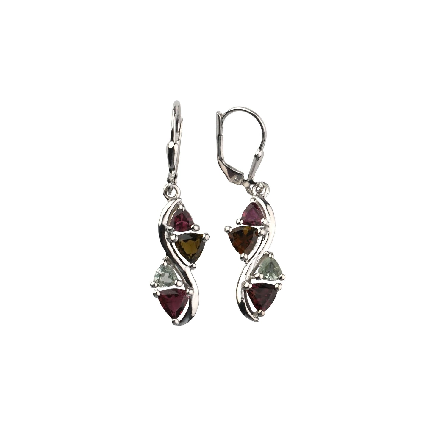 SZ10110 Earrings Silver 925 Tourmaline