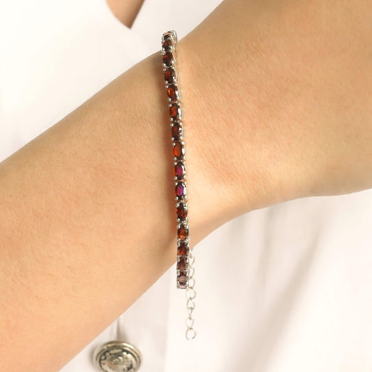 SZ12329 Bracelet Silver 925 Garnet