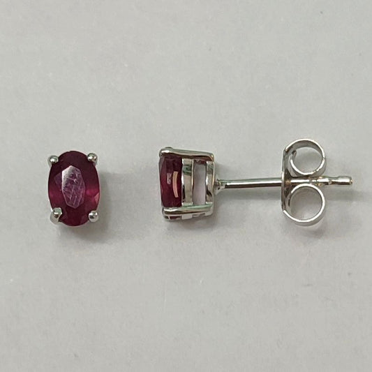 SZ12263 Earrings Silver 925 Ruby Longido