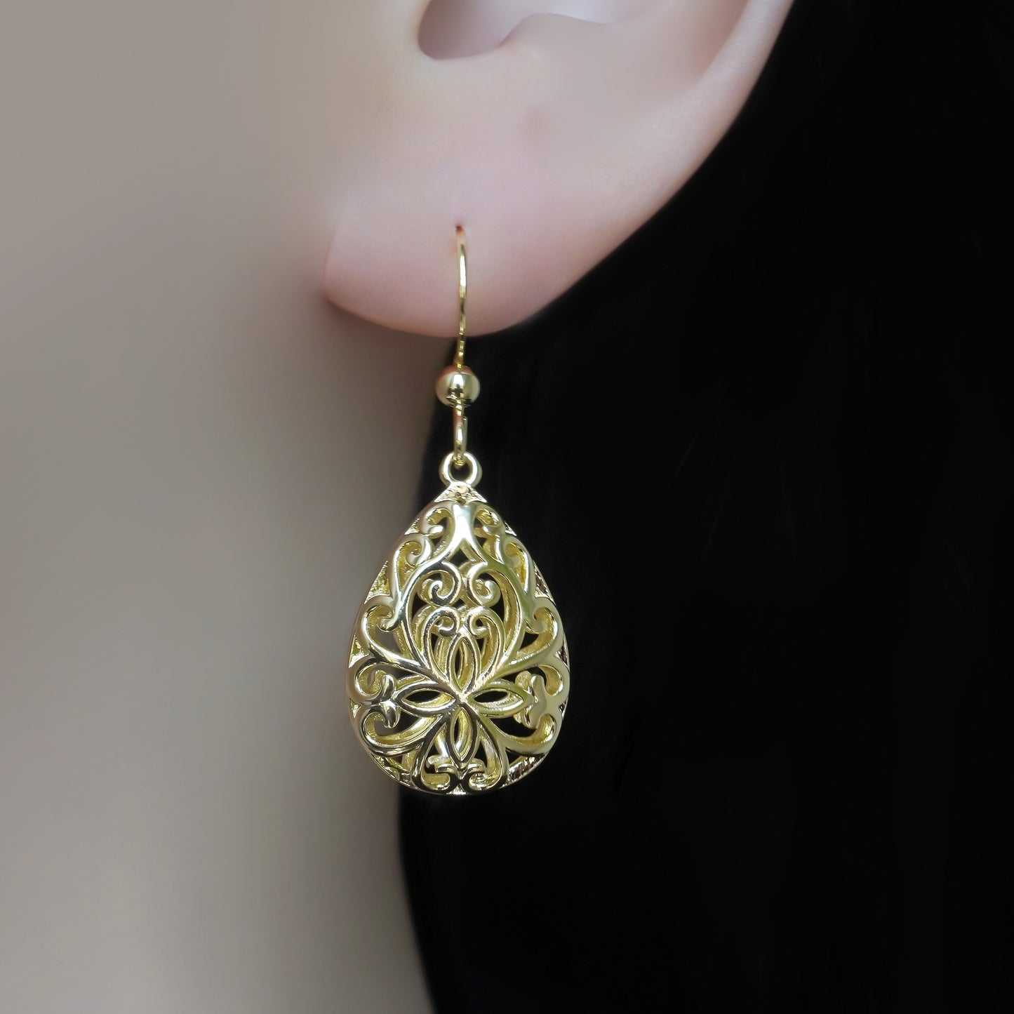 CC02355 Earrings 18K yellow gold plated Copper