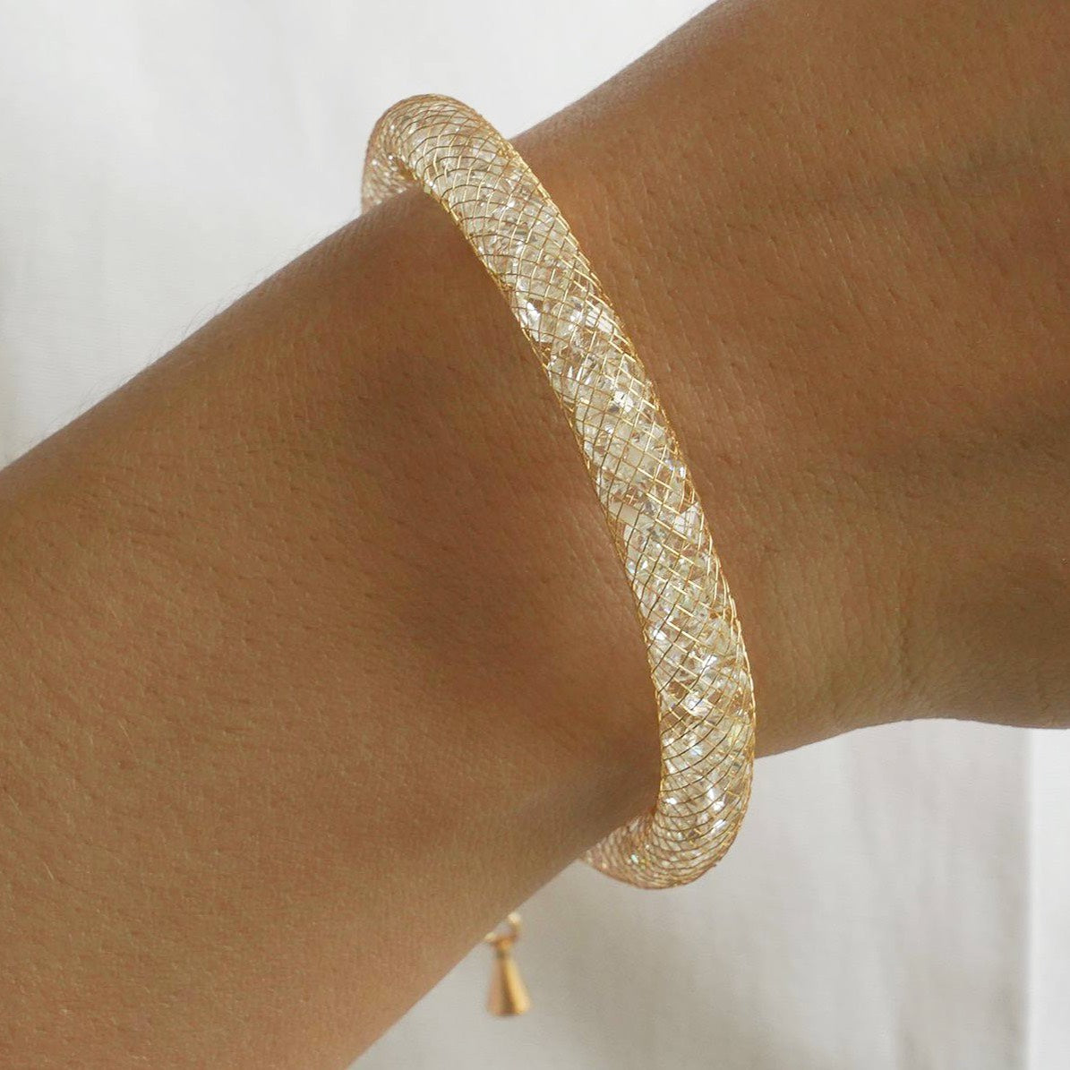 CC01523 Bracelet 18K Gold Plated Copper Crystal