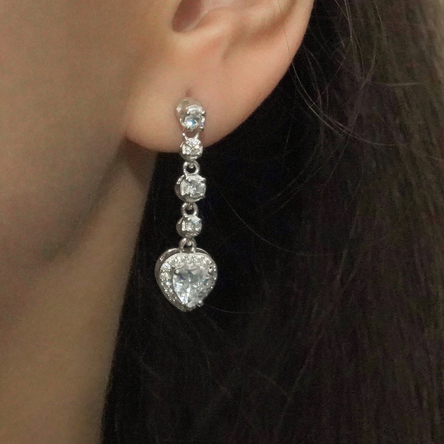 SZ11149 Earrings Silver 925 Cubic Zirconia