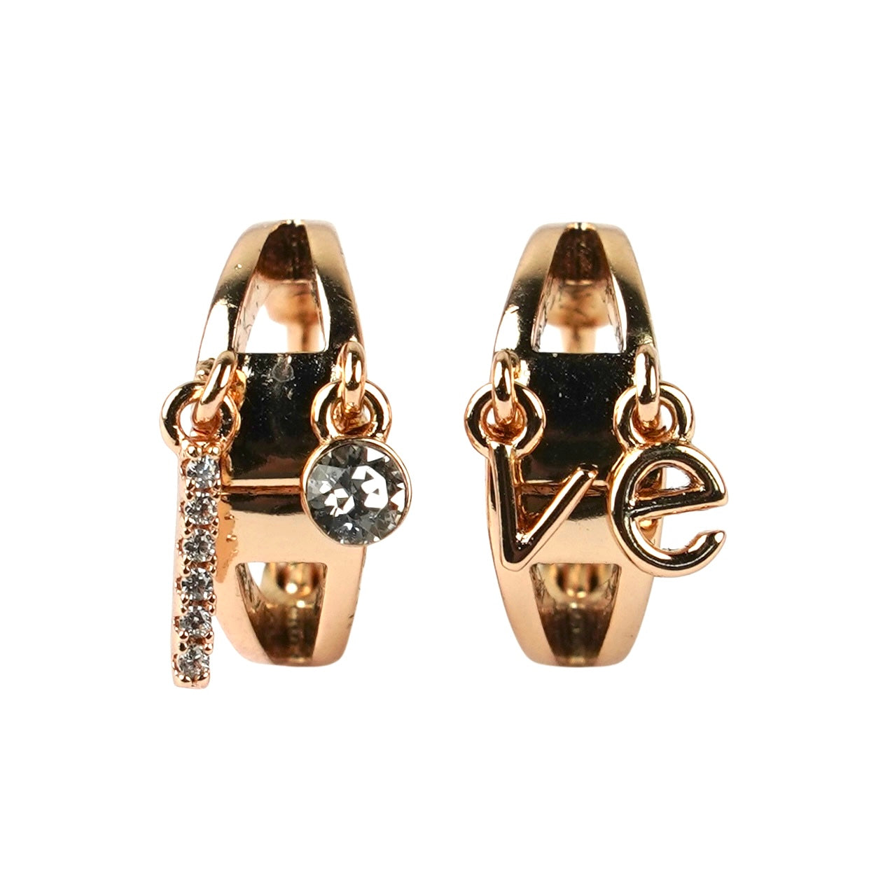 CC00048 Earrings Brass Swarovski Crystals 18K gold plated