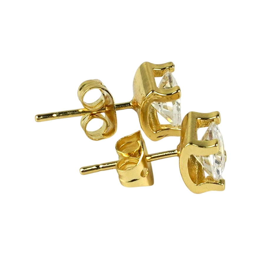 CC00250 Set Copper Cubic Zirconia yellow gold plated 18K