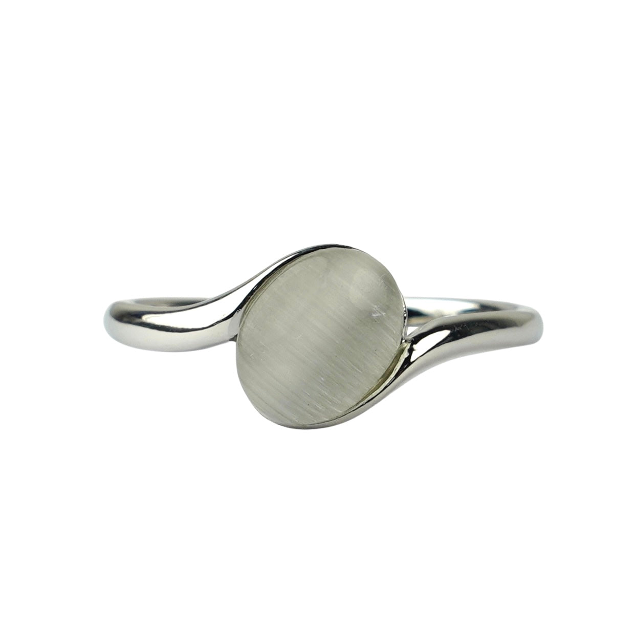 CC00277 Ring Alloy Cat's Eye Linde White 18K Gold Plated