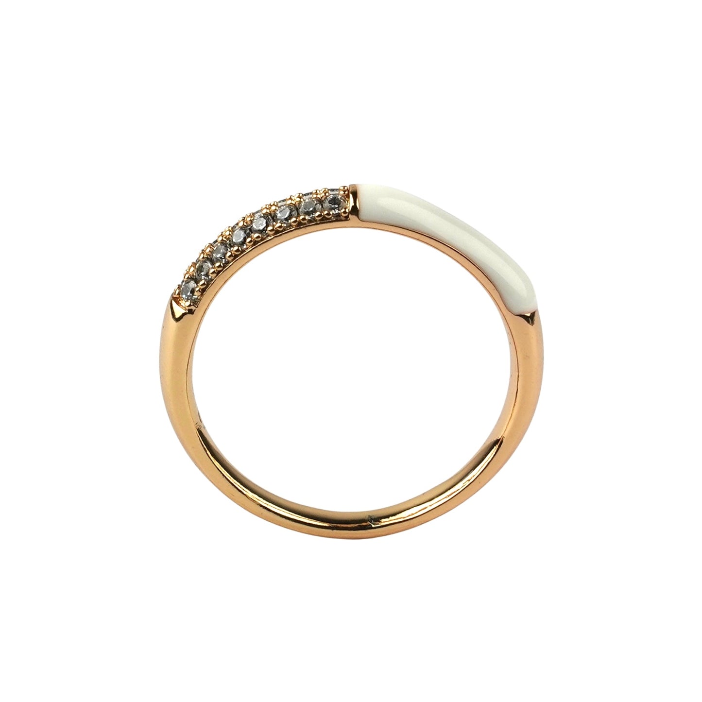 CC00717 Ring 18K Gold Plated Brass Cubic Zirconia